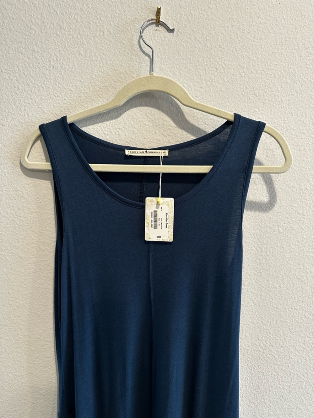 Peruvian Connection Blue Maxi Dress